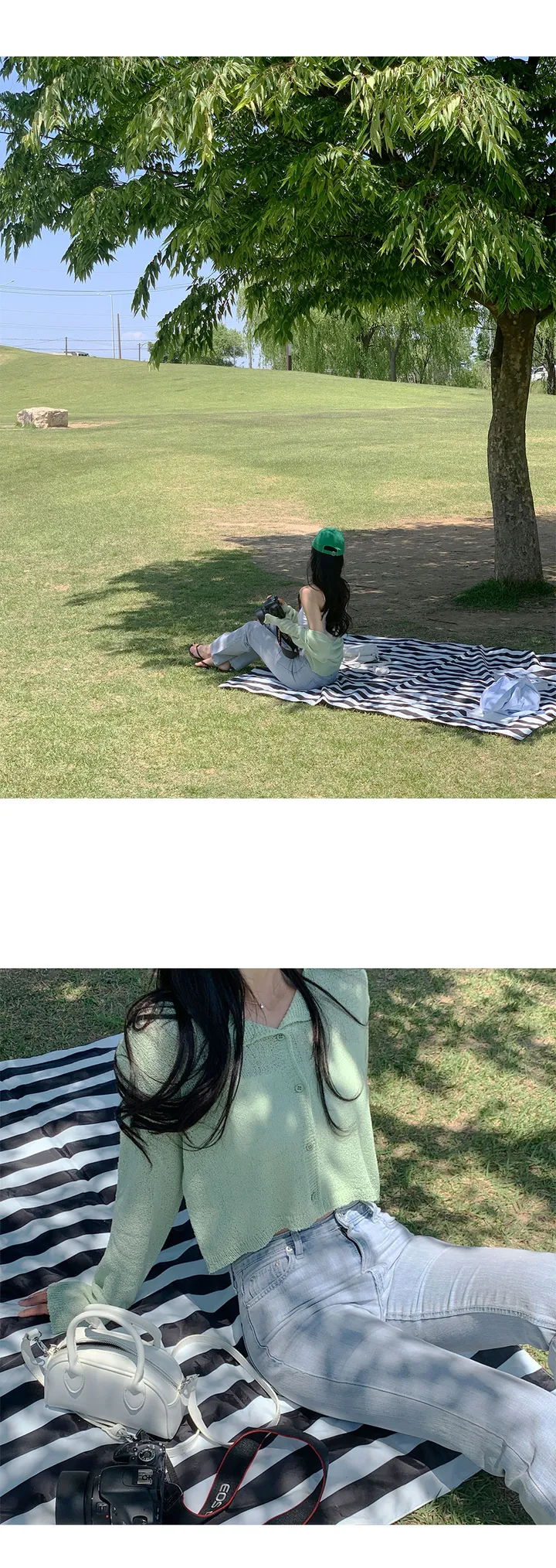 [살안타💖] 팝핑 솜사탕 니트 가디건크롭 시스루 레이어드 볼레로 커버업 부클 가디건 가을 간절기 아우터 살안타템 상세 이미지 20