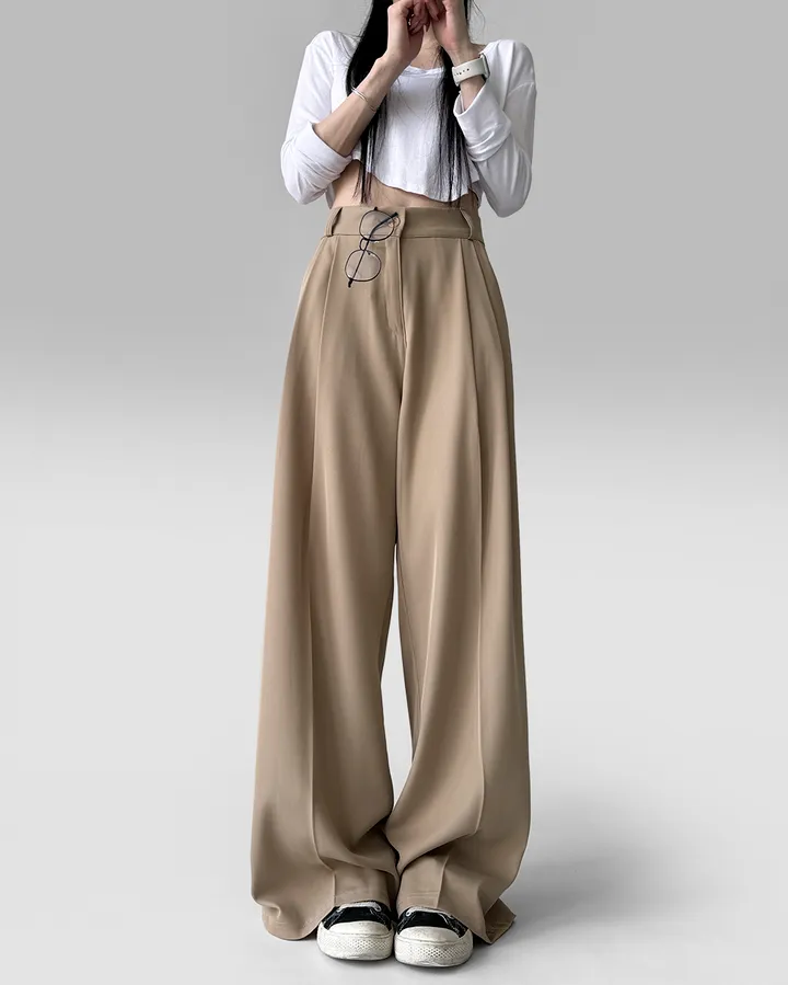 [4계절템/숏,롱/~2XL] 올리브유 메가 통 와이드 더블 핀턱 사계절 슬랙스 상세 이미지 47