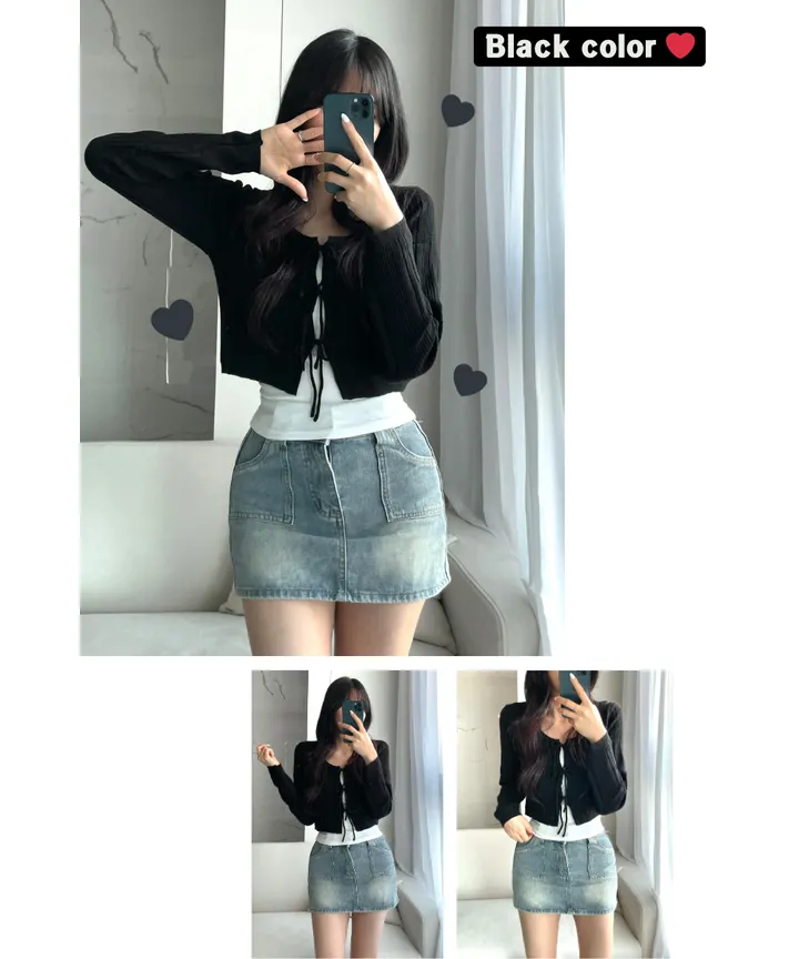 [주문폭주🤍/리본포인트!]  💘남심 저격해버릴 리스 쓰리리본 가디건 상세 이미지 29