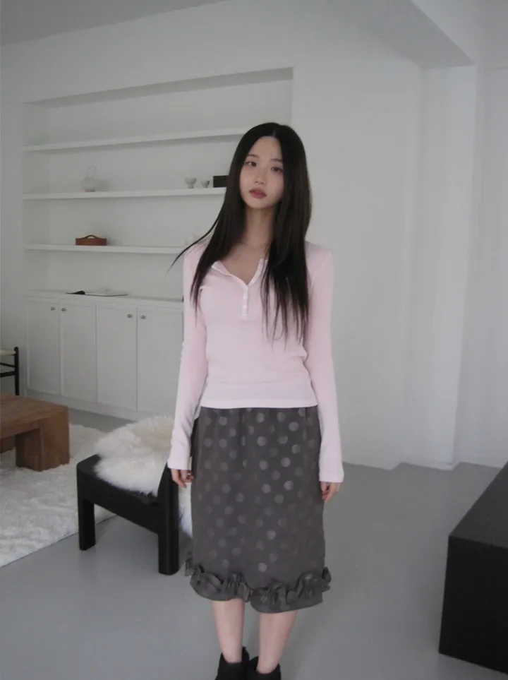 긴팔 티셔츠 모델 착용 이미지-S1L24