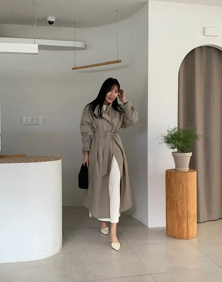 쇼룸 루프백 더블 트렌치 코트 상세 이미지 37