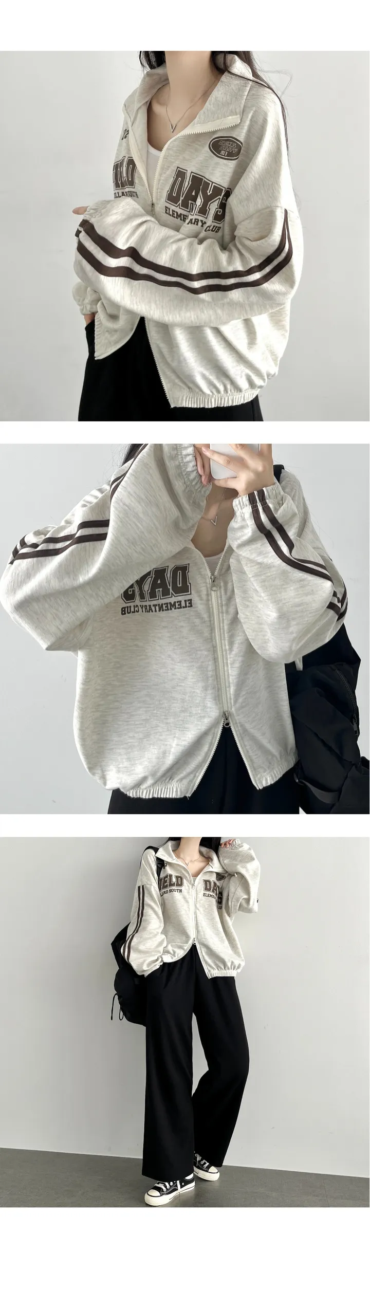 [주문폭주!!/🚀우주최저가!!] 데일리템 필드 라인배색 투웨이 카라 집업 점퍼 -4color 상세 이미지 22