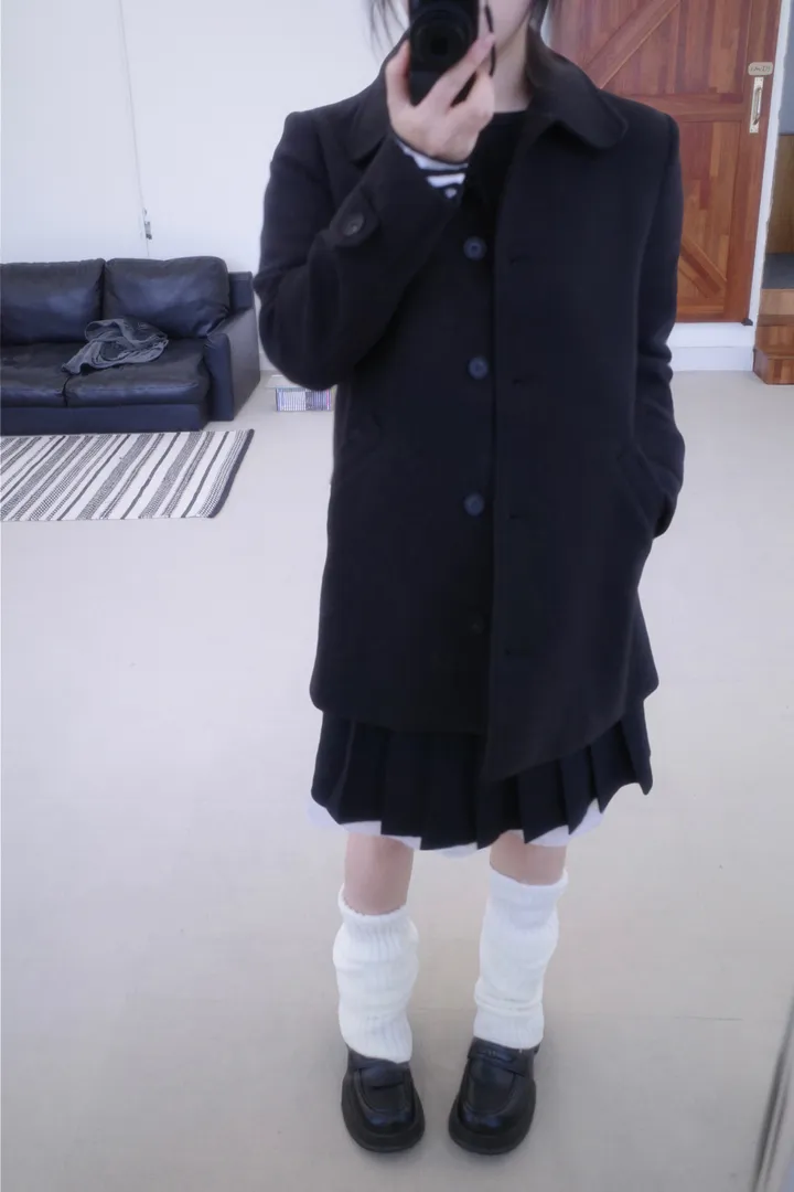 하누 레귤러 하프 코트 상세 이미지 4