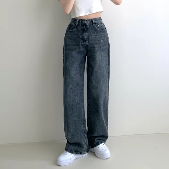 ["인생"데님🖤/기장선택/~XL] 올데이 하이웨스트 캣브러쉬 워싱 데님 와이드 팬츠 바지 키작녀 키큰녀 빅사이즈 청바지 상세 이미지 23