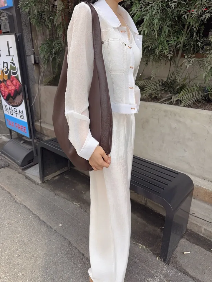⚡️블랙 당일⚡️스티치 시스루 썸머 자켓 상세 이미지 16