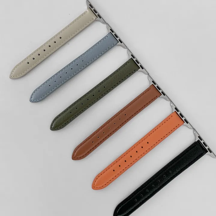 [당일출고] 애플워치10 9 8 7 SE SE2 38 41 42mm 울트라 가죽 래더 유광 무광 투톤 밴드 줄질 스트랩 상세 이미지 61