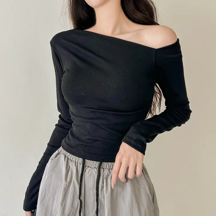제니 원숄도 오픈 원오프숄더 스핀 티셔츠 러블리 상세 이미지 20