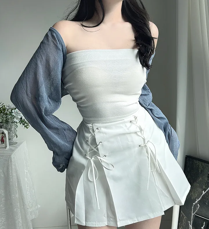 [1+1 할인!] 린조 시스루 볼레로 가디건 여름가디건 볼레로가디건 시스루 니트가디건 크롭 볼레로가디건 상세 이미지 11
