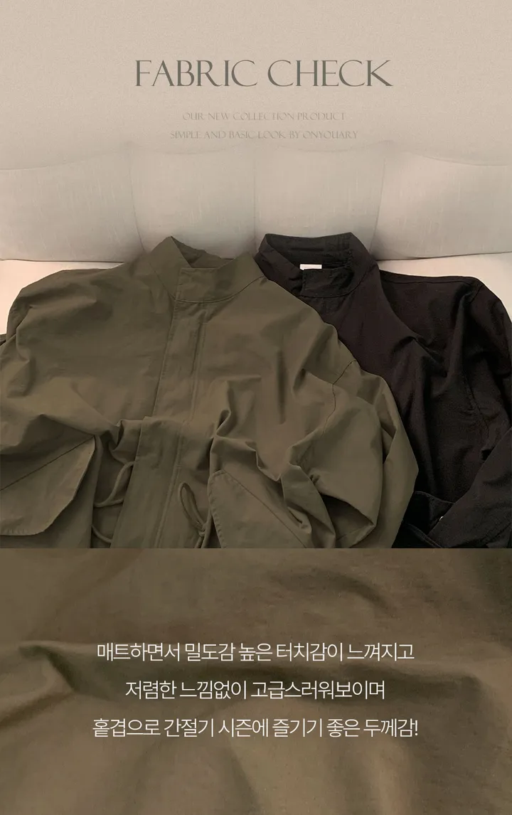 [왕오버핏🤍]간절기 아우터 1등,스프링앤어텀 매트 코튼 야상 점퍼 상세 이미지 3