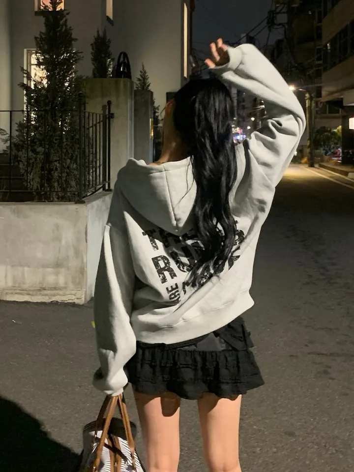 미유 아메리카 오버핏 빈티지 후드집업 상세 이미지 10