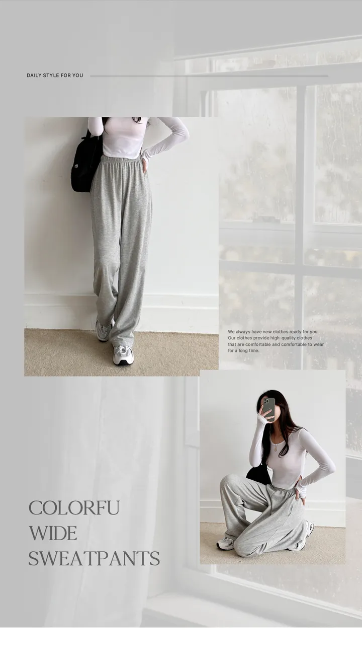 (당일발송)데일리 와이드 트레이닝팬츠(7color) 상세 이미지 4