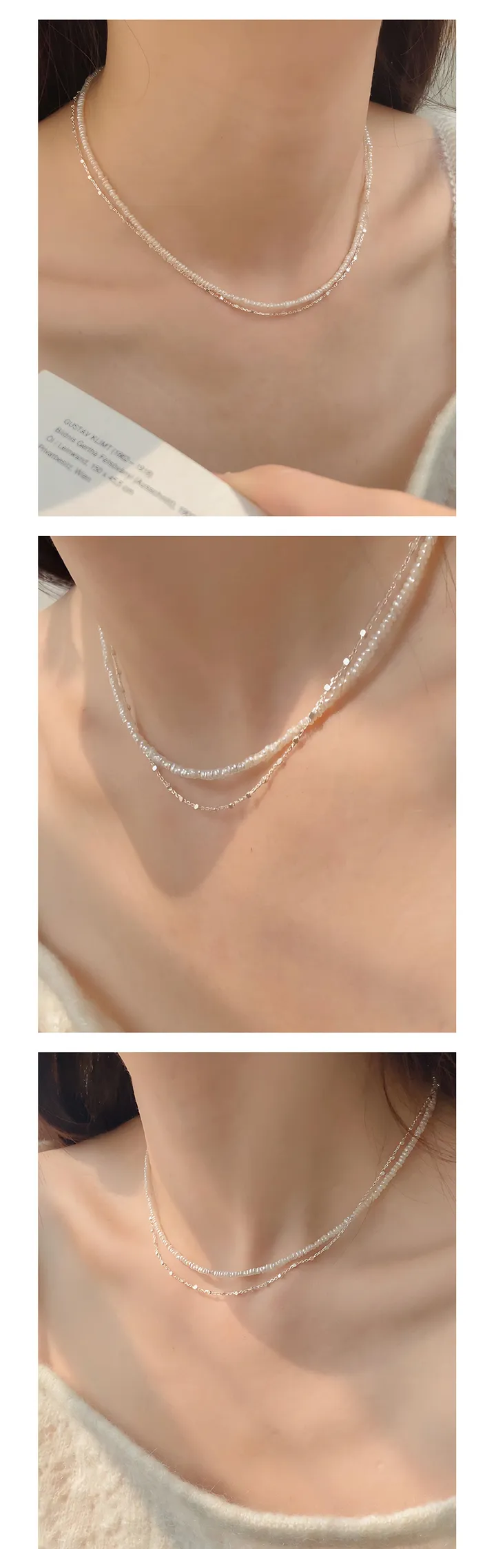 [당일/실버] 제작 사각실버볼 체인 은목걸이 PUR NECKLACE 상세 이미지 4
