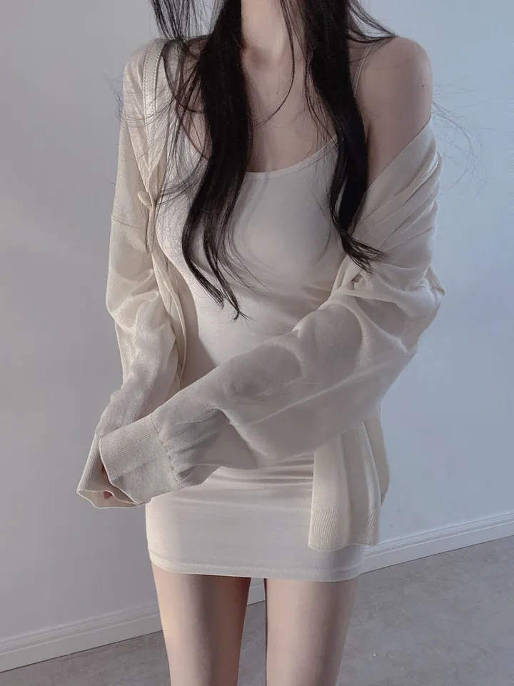 촤르르 툭걸치는 여름 시스루 단추 박시가디건 2컬러 상세 이미지 17