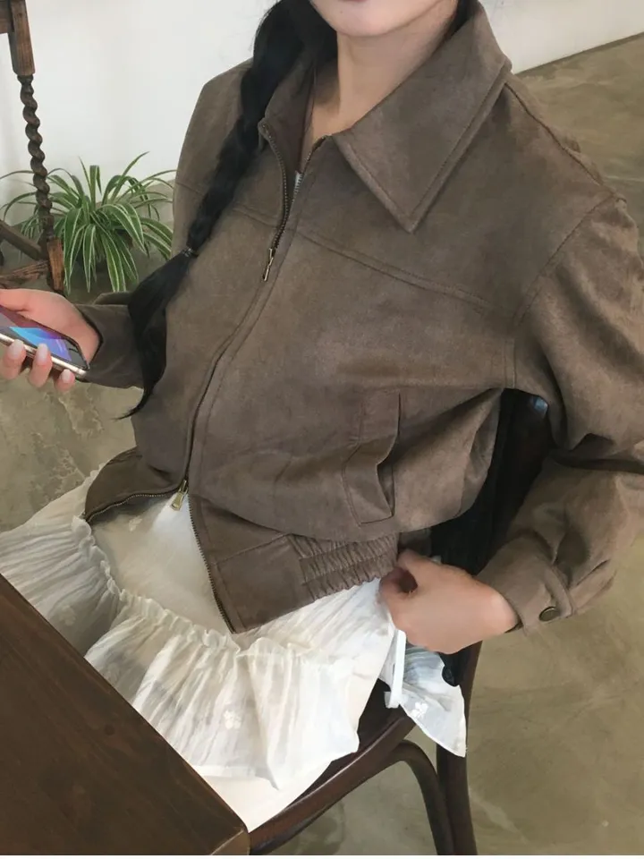 [문의폭주/봄신상🤎] 인디고 스웨이드 빈티지 블루종 자켓 상세 이미지 13