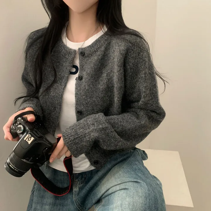 [폭닥폭닥/색감맛집!] 네이 캐시미어울 알파카 라운드 니트가디건 - 6color 상세 이미지 16