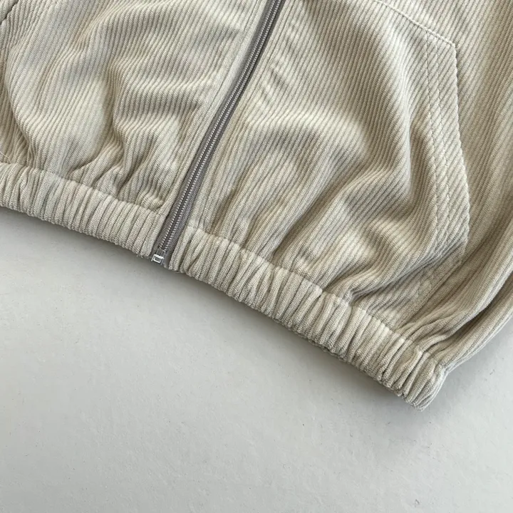 감성100% [최저/Y2K] 카라멜 코듀로이 반집업 - 5color 상세 이미지 26