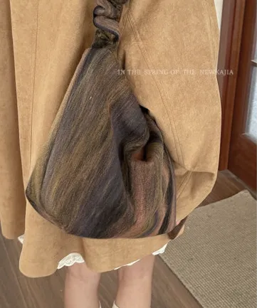 트렌디한 대용량 가방 레트로 숄더백 캐주얼 보부상