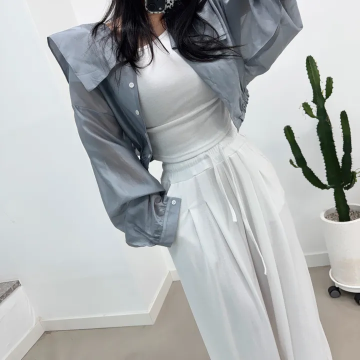 로저 원오프 핀턱 팬츠 세트 상세 이미지 30