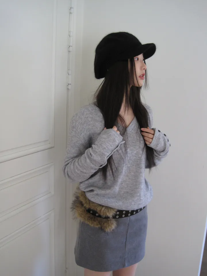 긴팔 티셔츠 모델 착용 이미지-S1L20