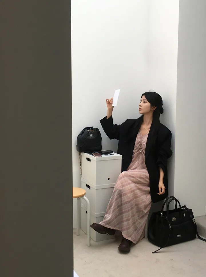 물방울 롱 네크리스 목걸이 상세 이미지 4