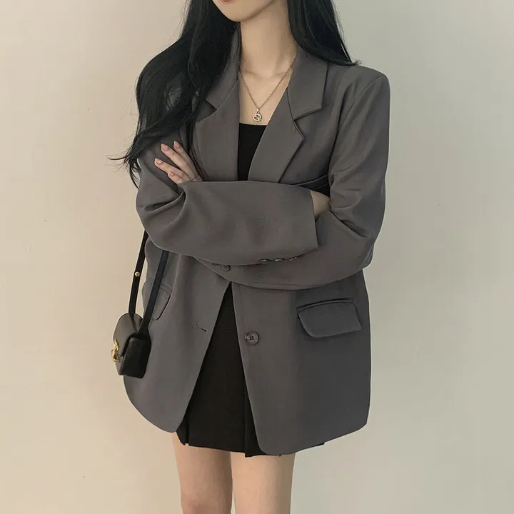 [봄ver/리얼오버핏] 고퀄! 모던 박시 데일리 투버튼 사이드포켓 싱글자켓 오피스룩 하객룩 데이트룩 빅사이즈 상세 이미지 21