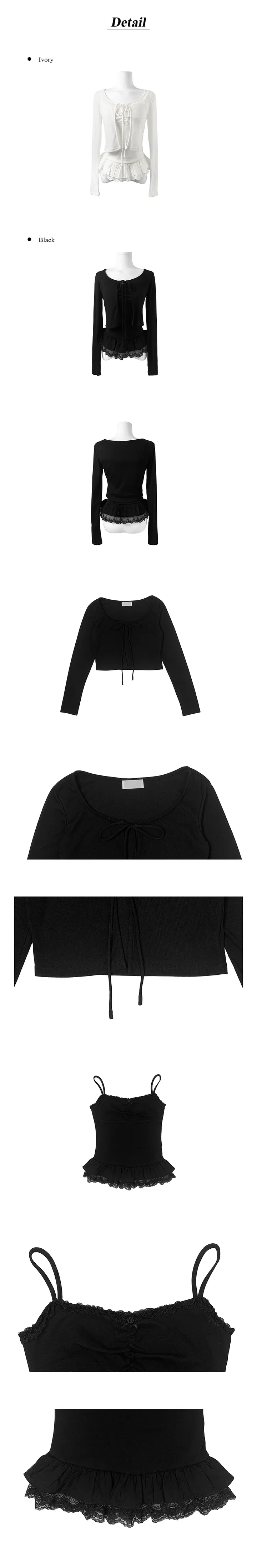 [고퀄🤍/유사제품주의/SET] 베럴 레이스 레이어드 나시 가디건 세트 (2color) 상세 이미지 23