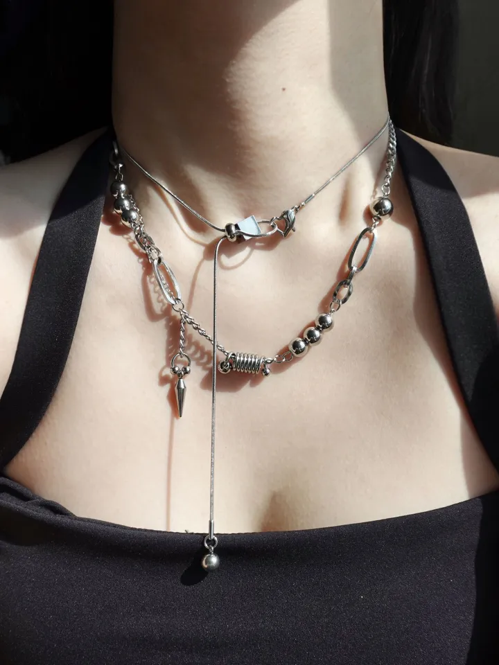 [써지컬] pierce drop necklace | 피어싱 볼 드롭 목걸이 상세 이미지 19