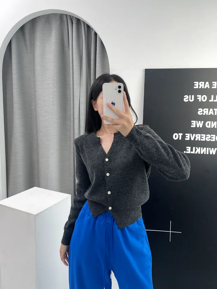 ❤봄컬러추가❤ 13컬러 캐시미어 라운드 트임 니트가디건 상세 이미지 42