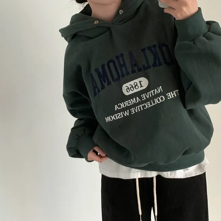 [대박핏보장✨/98%만족/진그레이 당일출고!] 자체제작 #크치Made 꿈에 나온 핏, 오클라호마 1866  양기모 맨투맨 긴팔 후드티 ; 5컬러 상세 이미지 118