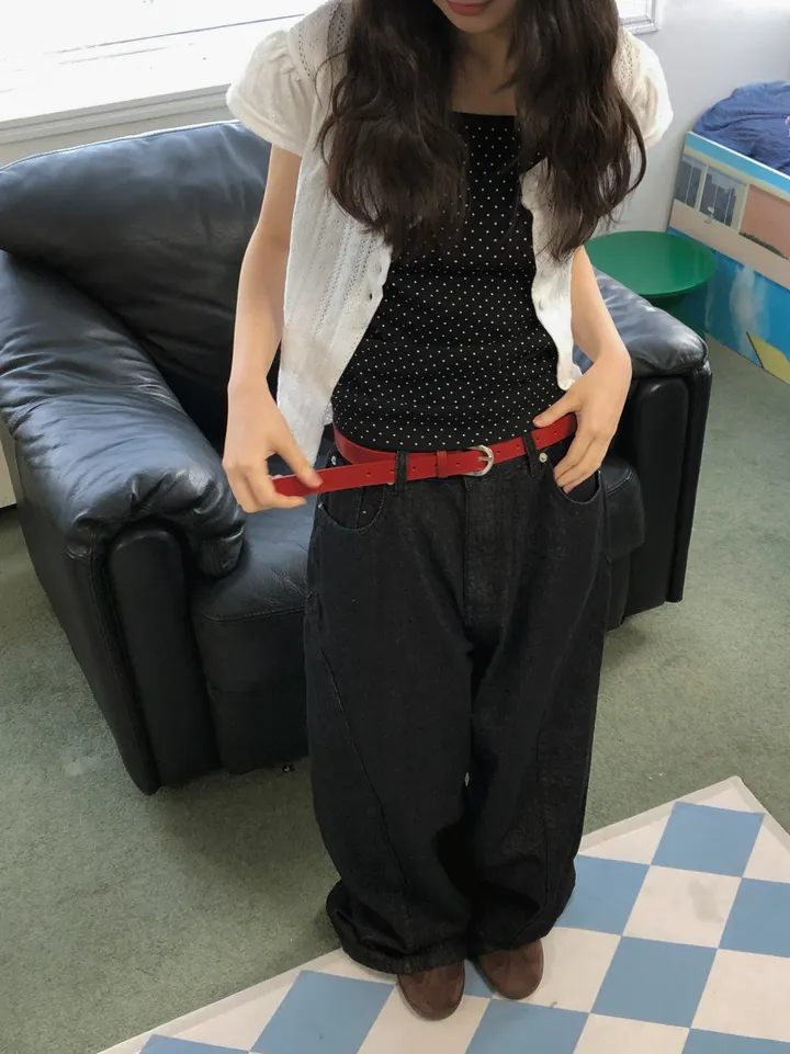 밤비 빈티지 펀칭 반팔 가디건 상세 이미지 22