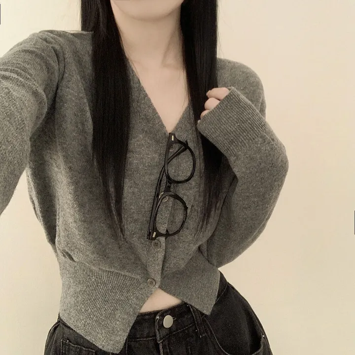 [캐시울✨/부드러워요] 허리잘록! 크롭 브이넥 니트 가디건 상세 이미지 21