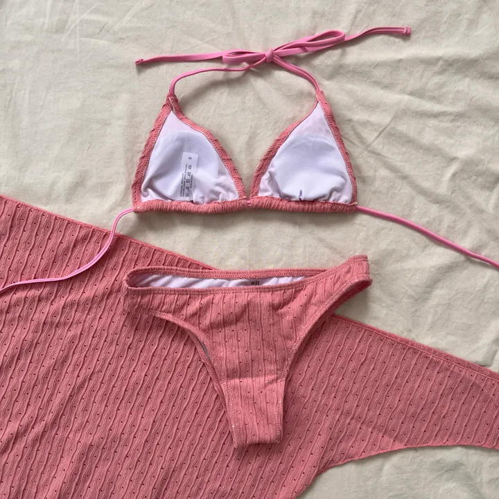 3Color 홀터넥 비키니 3pcs 뱃살커버 수영복 세트 상세 이미지 24