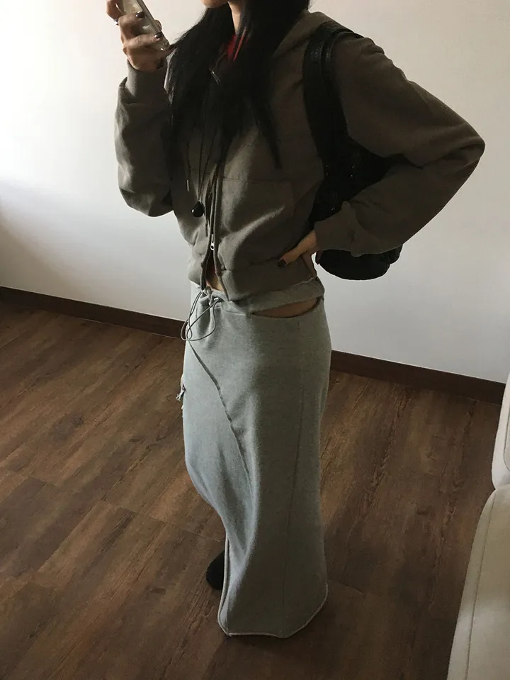 피그먼트 크롭 후드 집업 (4color) 상세 이미지 28