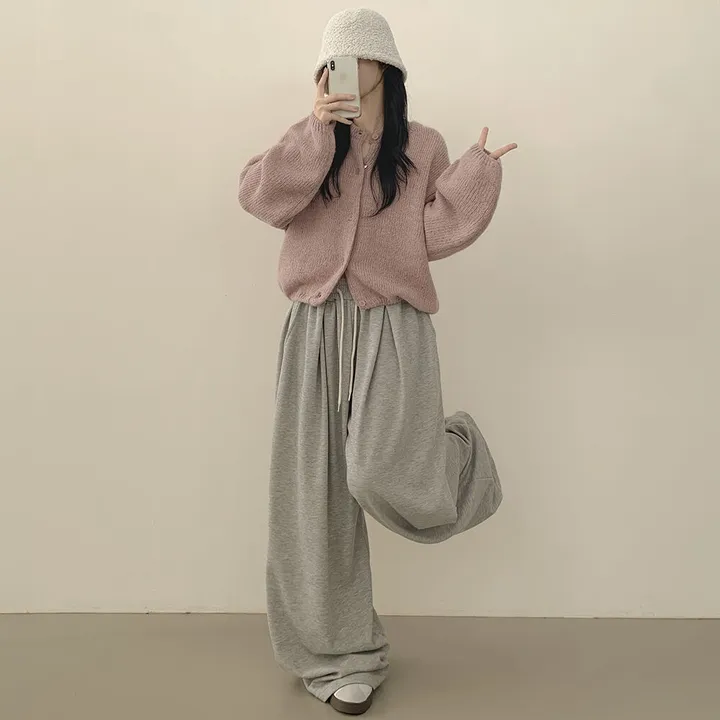 [도톰따뜻/아방핏] 슈크림 알파카 라운드 러블리 벌룬 니트 울가디건 상세 이미지 20
