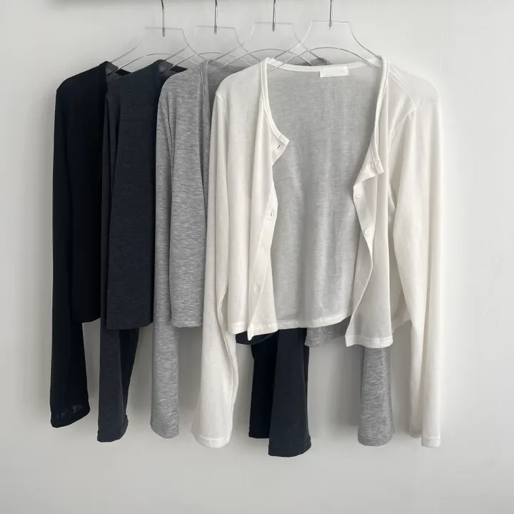 *넉넉여리핏🌸* 청순여리 베이직 크롭 가디건 상세 이미지 13
